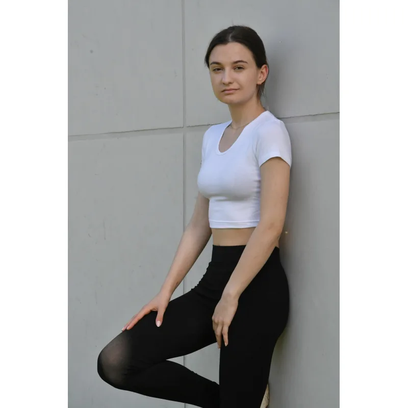 Bambusový croptop - smaragdová