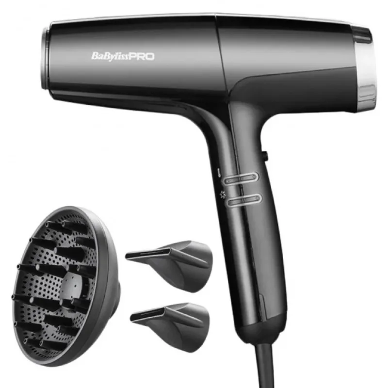 BABYLISS PRO 8550BE FALCO Silver 2000W - profesionálny ionic fén s digitálnym motorom