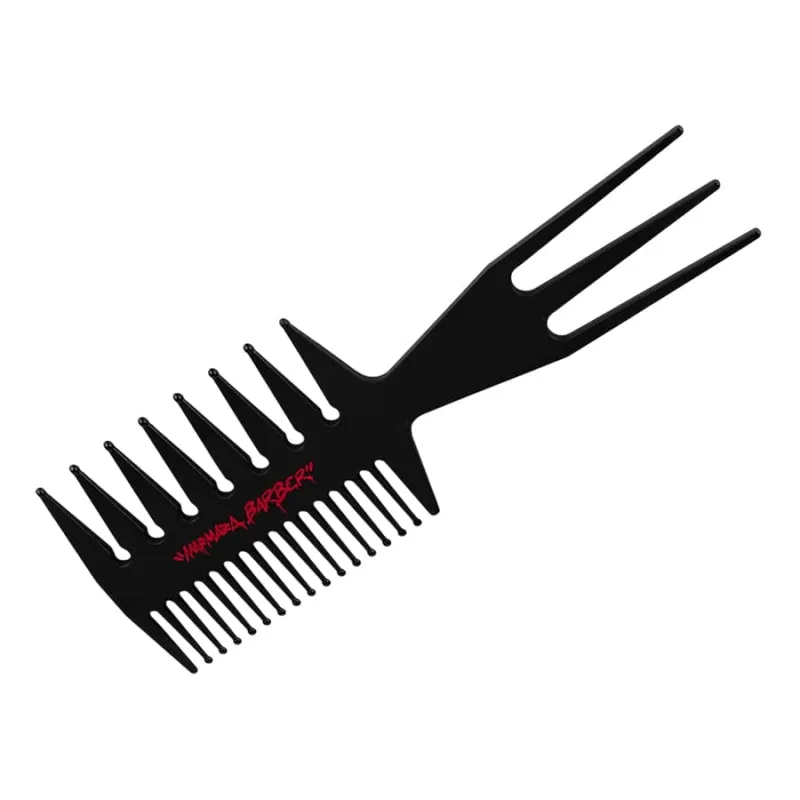 Textúrovací trojboký hrebeň na vlasy MARMARA BARBER Comb 034