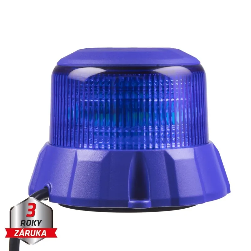Robustní modrý LED maják, modrý hliník, 48W, ECE R65 wl404blu