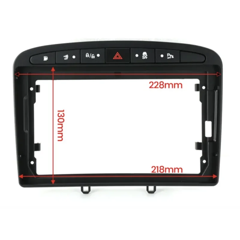 KXPG40891 Rámeček s napájecím kabelem pro 9" autorádio Peugeot 308, 408, RCZ Barva rámečku: Černá CHR2493_CER