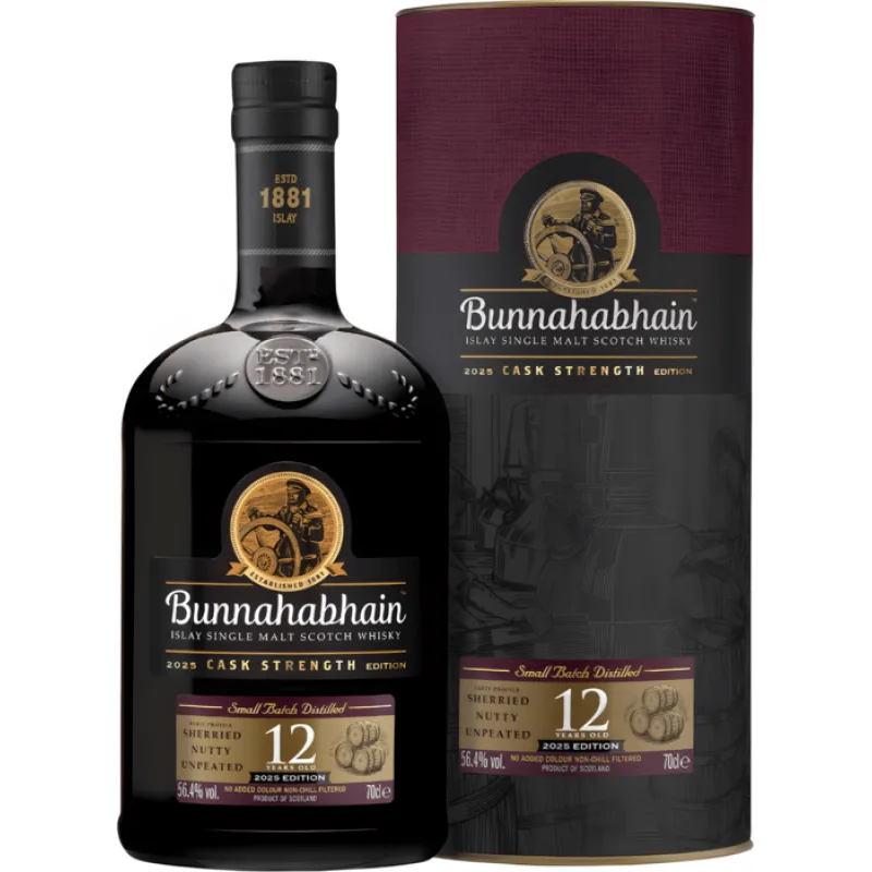 Bunnahabhain 12y Cask Strength 2025 56,4% 0,7 l (tuba)