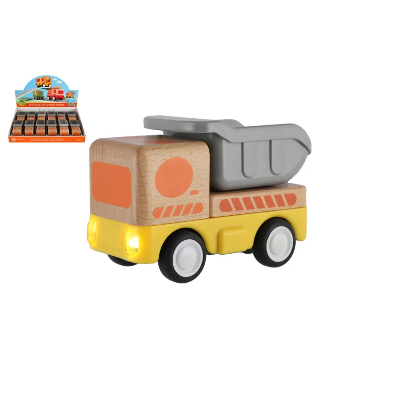 Teddies Auto nákladní dřevo na setrvačník 11cm