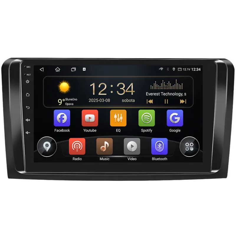 Isudar 2DIN autorádio T75-IEV129 Android, Mercedes-Benz ML / GL T75-UN08M/A7157