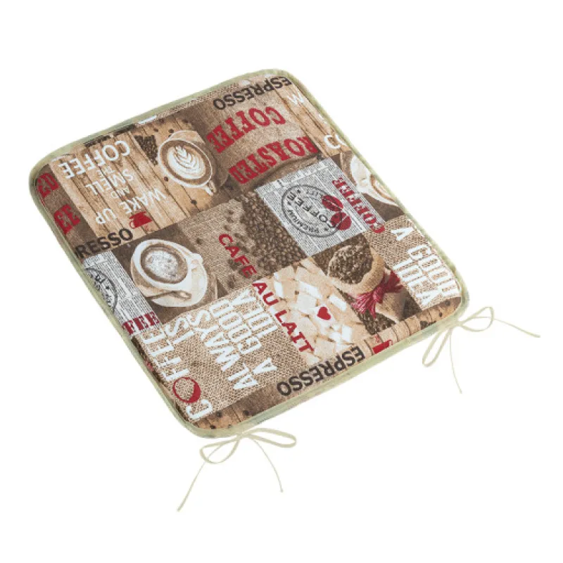 Bellatex Sedák EMA hladký, Káva hnědá, červená - 40x40 cm