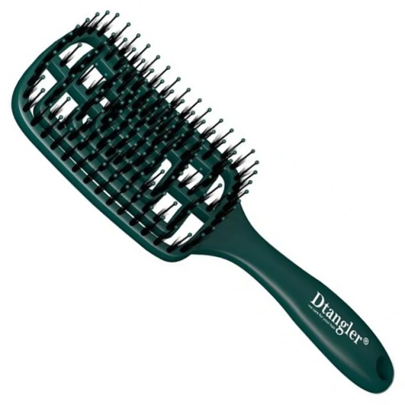 DTANGLER Dry Blow GLOW AND GO Emerald Green - Profi kefa na rozčesávanie a fénovanie vlasov