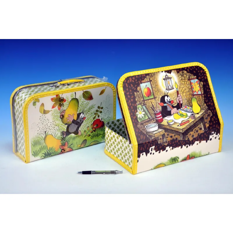 Kazeto Šitý Kufrík/Kufor Krtko a hruška 35x23x10,5cm