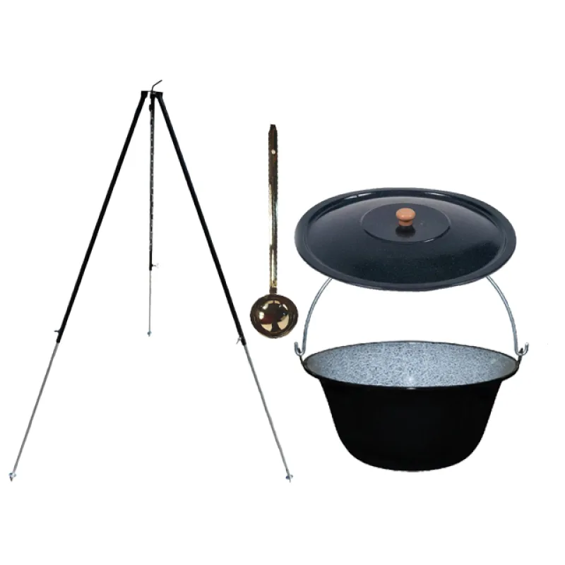 Kotlík smatlovaný 30 l + Teleskopická trojnožka + pokrievka