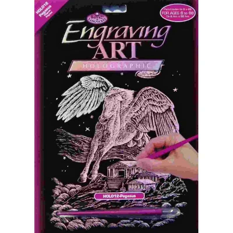 Royal Langnickel škrabací obrázek holografický, Pegas - 20x25 cm