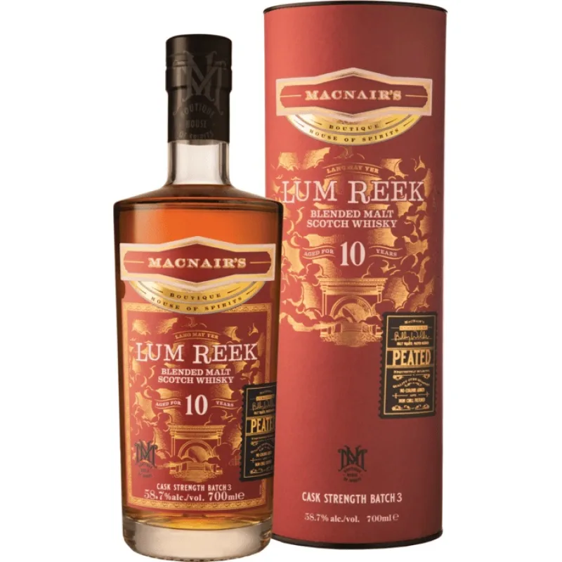 MacNair’s Lum Reek 10y Cask Strength Batch 3 58,7% 0,7 l (tuba)