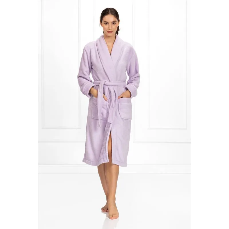 Huňatý župan Paloma svetle fialový 3XL