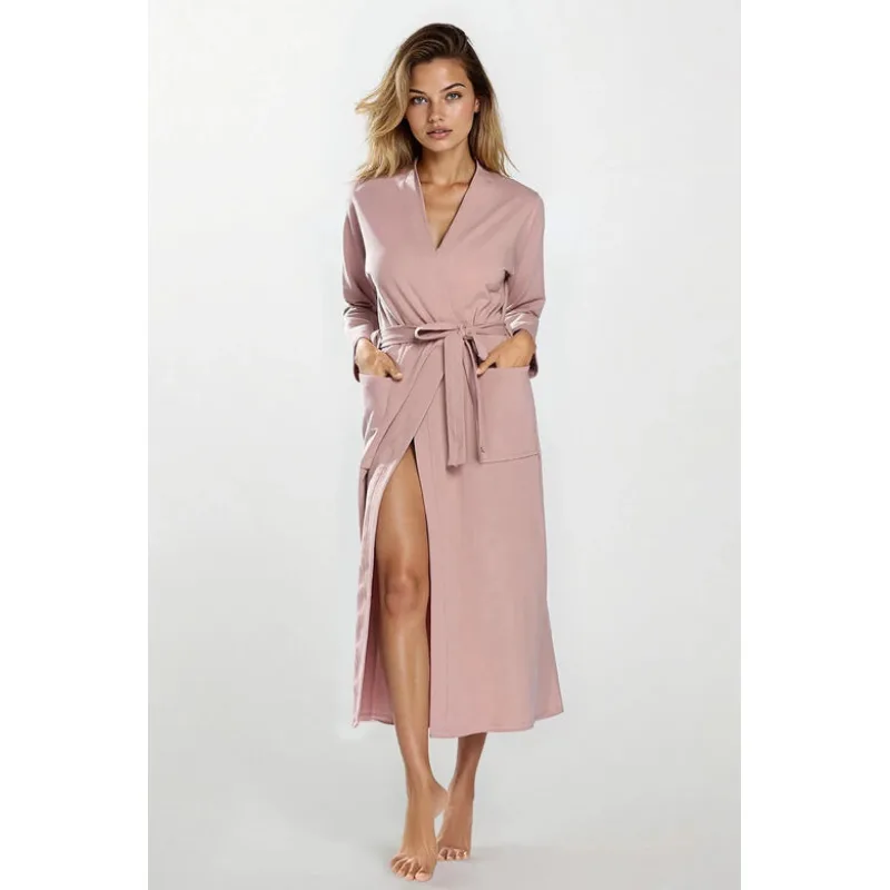 Bavlnený dámsky župan Melissa púdrový L