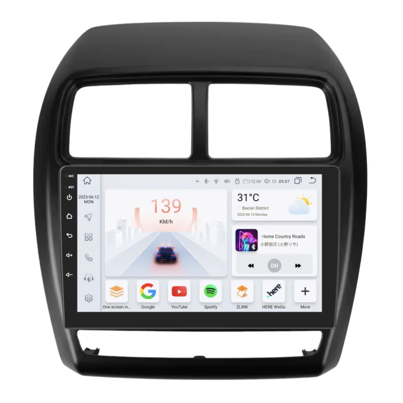 HIZPO KXASX9001 Autorádio 9“ pro Mitsubishi ASX 2018+ Varianta: A - Bez RockFord, Model: S9006 (6+64GB) CHRS9006_KXASX9001A