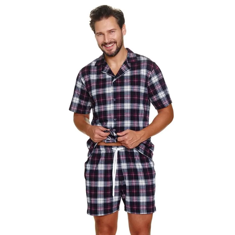 Pánske pyžamo Dylan s kockovaným vzorom M