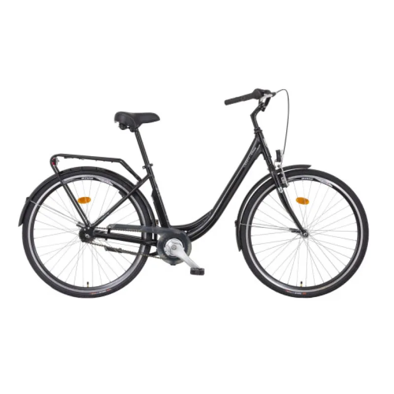 Liberty Městké jízdní kolo Strada 1spd. 28" 2026 černo-bílé, Přední vidlice Pevná