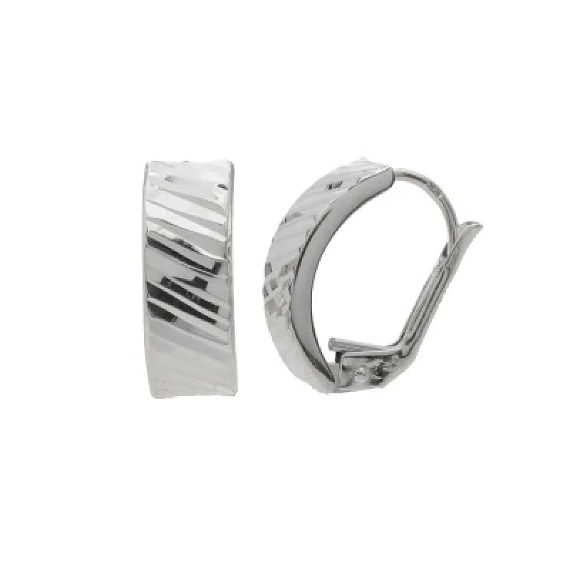 Zlaté náušnice na patent z bílého zlata KA CPP283W, 1.55 g, 1.55 g