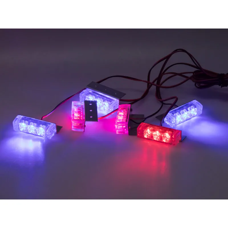 PREDATOR LED do mřížky, 12V, modro-červená kf745-6blre