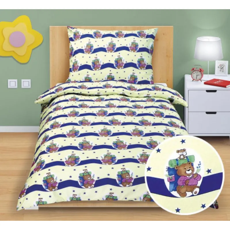 Bellatex Povlečení bavlněné Junior Méďa - 140x200, 70x90 cm