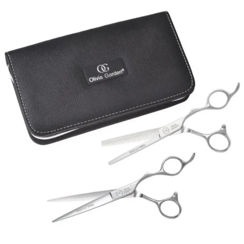 OLIVIA GARDEN SilkCut PRO SHEAR KIT Silver 5' + 6'35T - sada nožníc pre pravákov