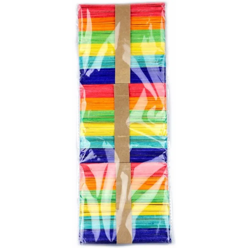 Creatoys Dřívka barevné 150 ks, 14x10x2 mm