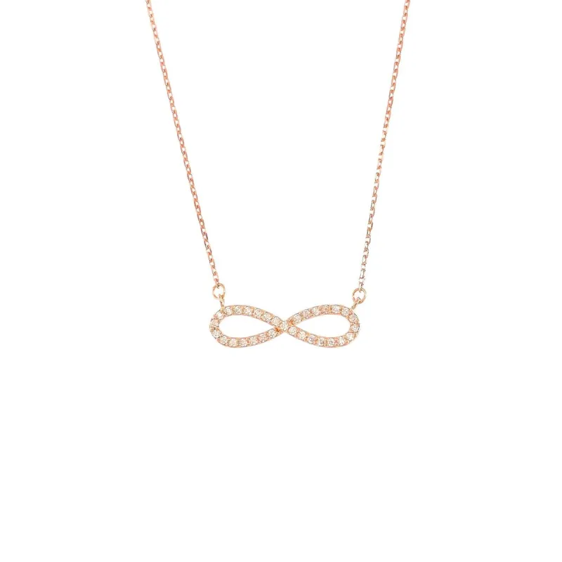 Zlatý náhrdelník nekonečno rose Au 585/1000 hmotnosť 1,60g