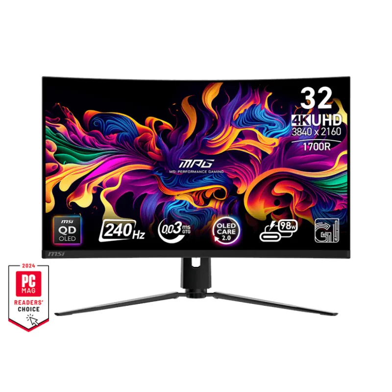 MSI MPG/321CURX/31,5"/QD-OLED/4K UHD/240Hz/0,3ms/Černá/3R MPG 321CURX QD-OLED