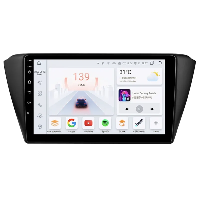 HIZPO KXSKFB91 Autorádio 9“ Android pro Škoda Fabia 3 Model: S9008 (8+128GB) CHR1552