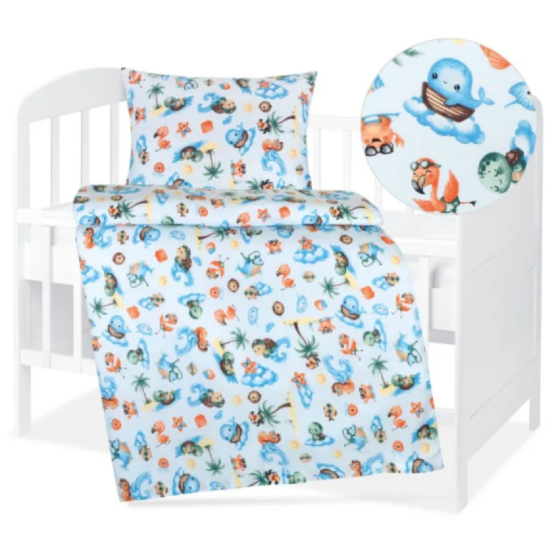 Bellatex Dětské povlečení bavlna Agáta, Moře modré - 90x135, 45x60cm