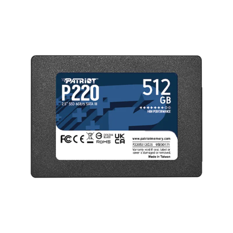 PATRIOT P220/512GB/SSD/2.5"/SATA/3R P220S512G25