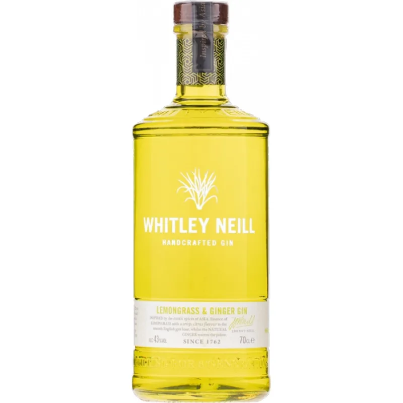 Whitley Neill Lemongrass & Ginger Gin 43% 0,7 l (čistá fľaša)