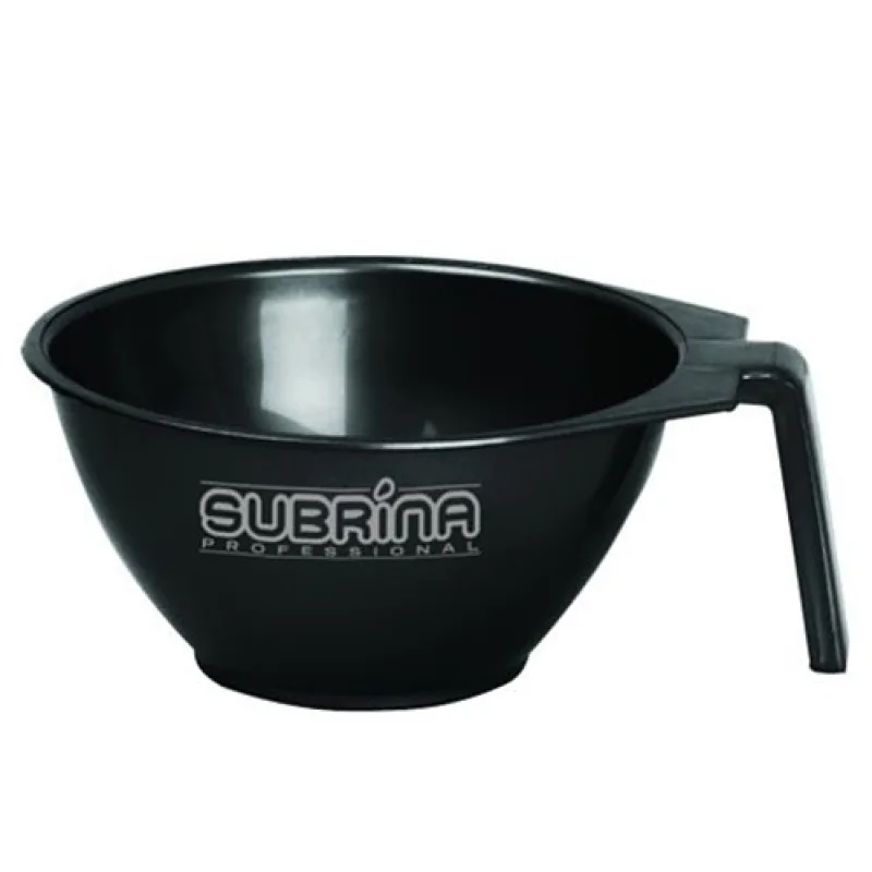 SUBRÍNA SUBRINA Pomôcky Miska na farbenie vlasov čierna s rúčkou - plast