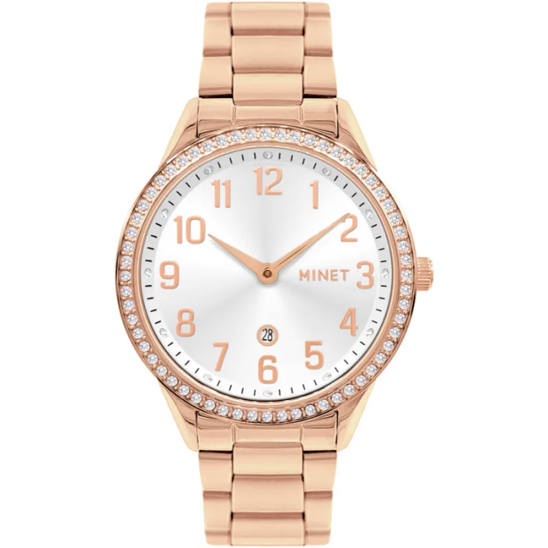 Ružovo-zlaté dámske hodinky AVENUE s číslami MINET MWL5300
