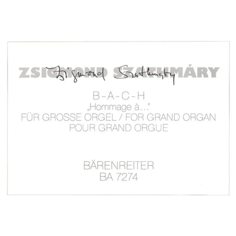 Bärenreiter B-A-C-H Hommage a... pro velké varhany (1990)