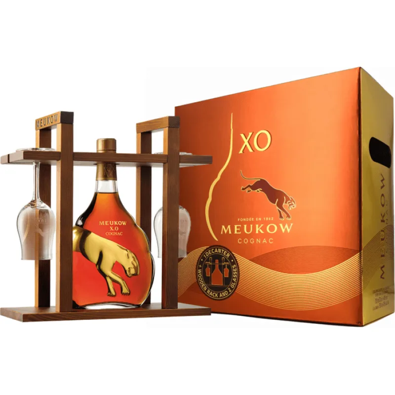 Meukow XO Rack + 2 poháre 40% 0,7l