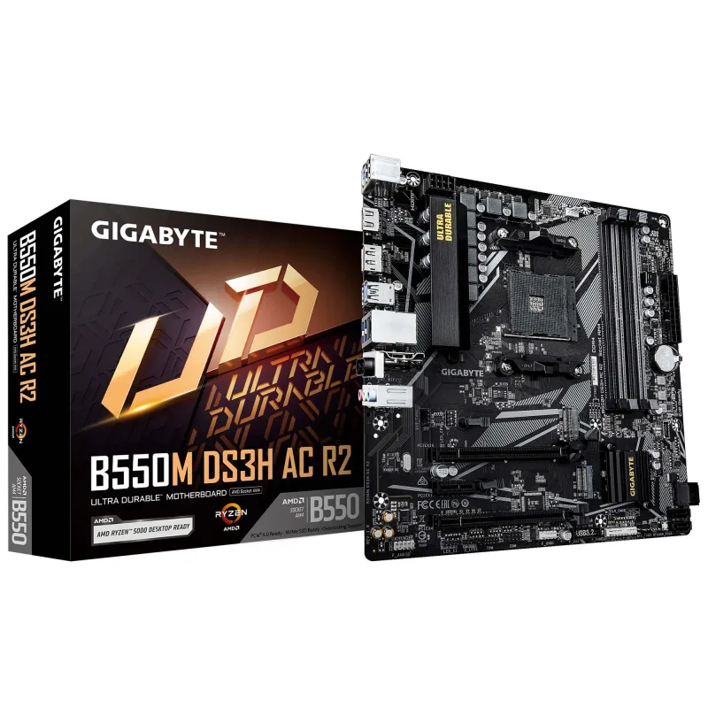 GIGABYTE B550M DS3H AC R2/AM4/mATX B550M DS3H AC R2