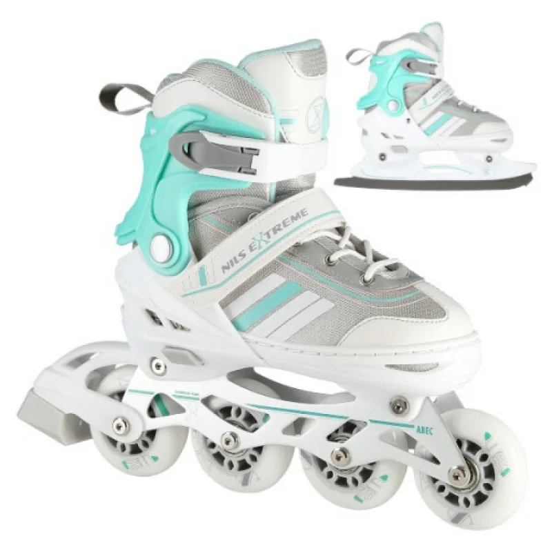 Brusle NILS Extreme NH18191 2v1 bílo-modré vel. L (39-43)