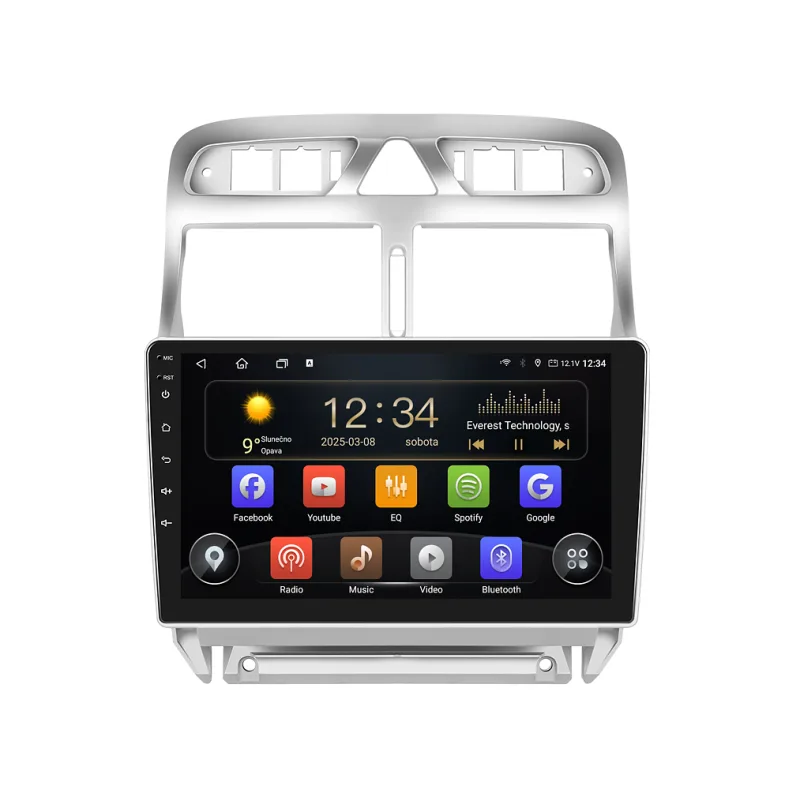 Isudar 2DIN autorádio T72-IEV48 Android, Peugeot 307 B285