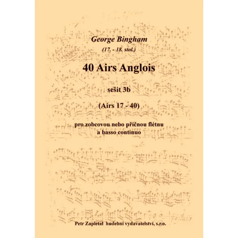 NotaNota 40 Airs Anglois - sešit 3a (George Bingham 17. - 18. stol. - sbírka skladeb různých autorů)