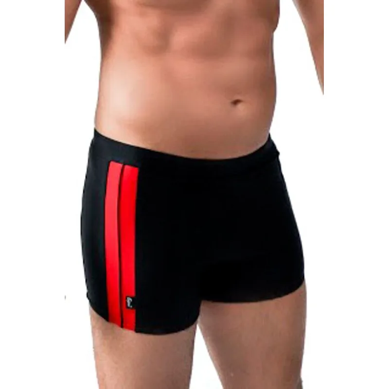 Pánske plavky Jamajka 2 čierno-červené XXL