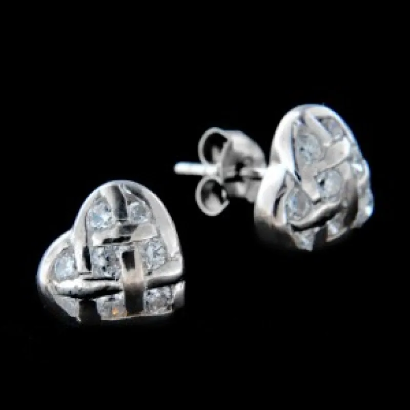 Strieborné náušnice na puzety KA E141