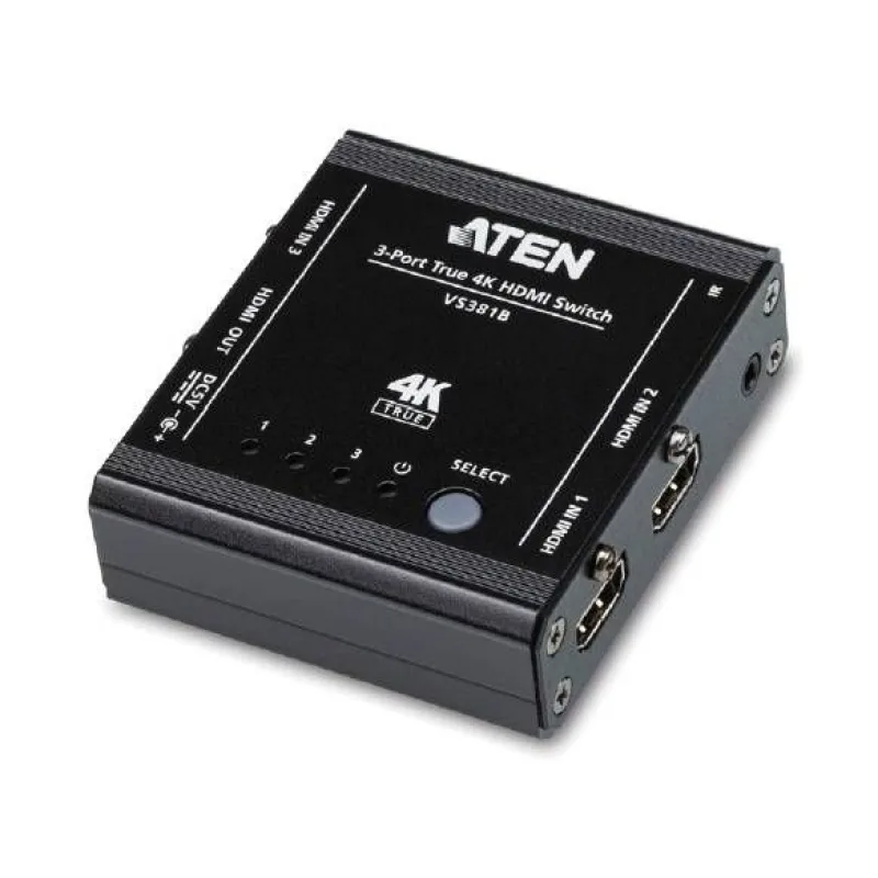 ATEN 3 port HDMI True 4K switch VS-381B