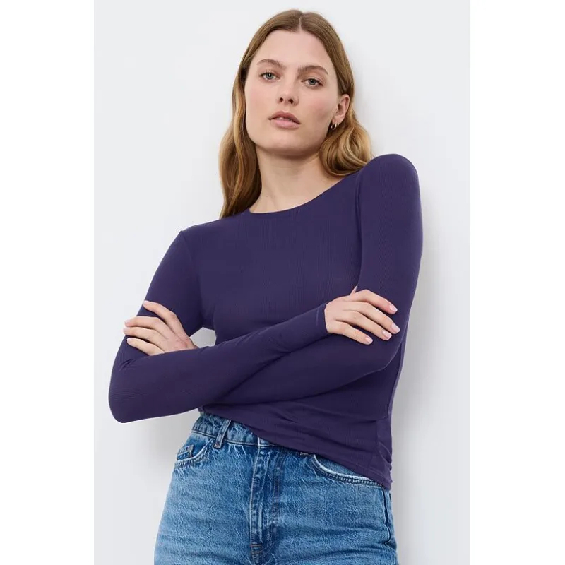 Tričko Beauty Layers fialové s dlhým rukávom XS