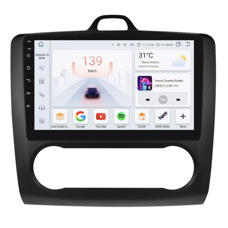 HIZPO KXFDFCS91/92 Autorádio 9" Android 13 pro Ford Focus 2 Barva: Černá, Ovládání klimatizace: Digitální klimatizace, Výkonnostní varianta: S9006 (6+