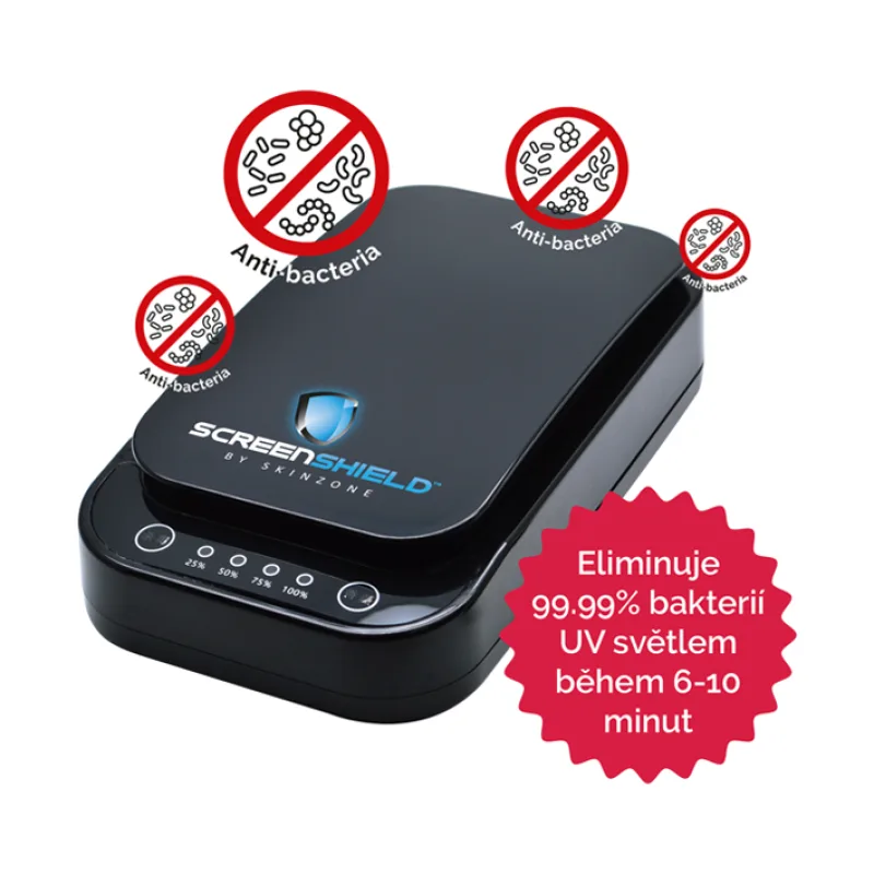 SCREENSHIELD Screenshield™ UV sterilizátor pro mobilní telefony a drobné předměty (černá) SS-SAN01B