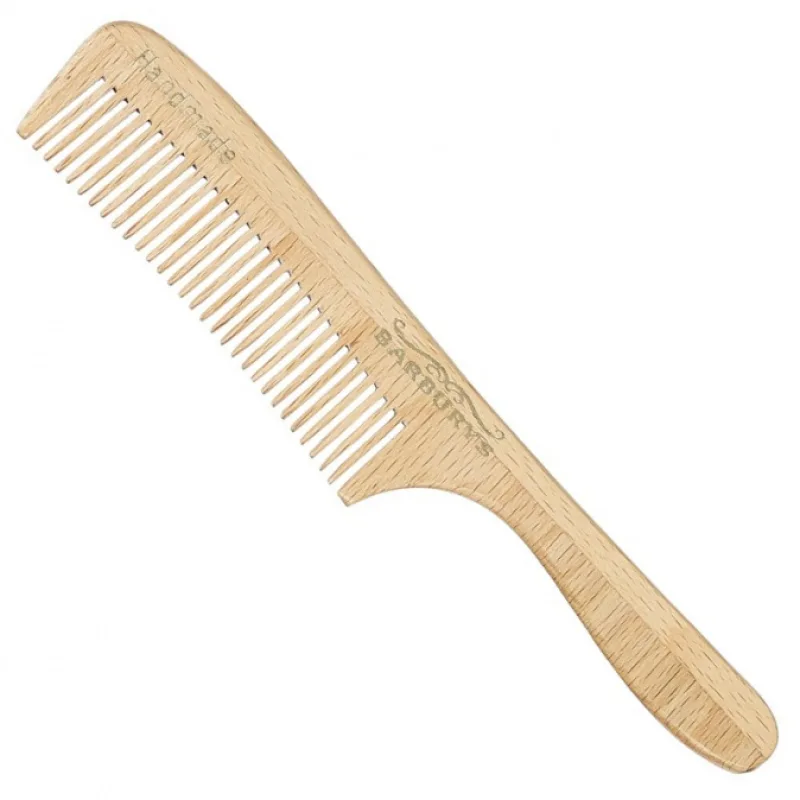 SIBEL BARBURYS Rosewood Combs 05 - Hrebeň s rúčkou z bukového dreva 180mm