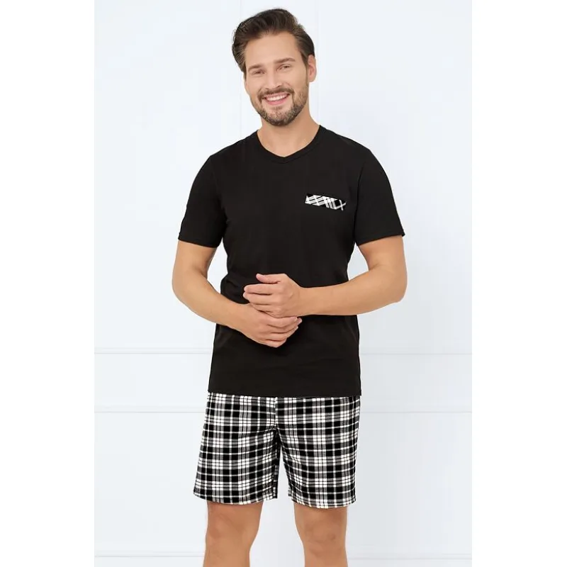 Pánske pyžamo Klark čierne L