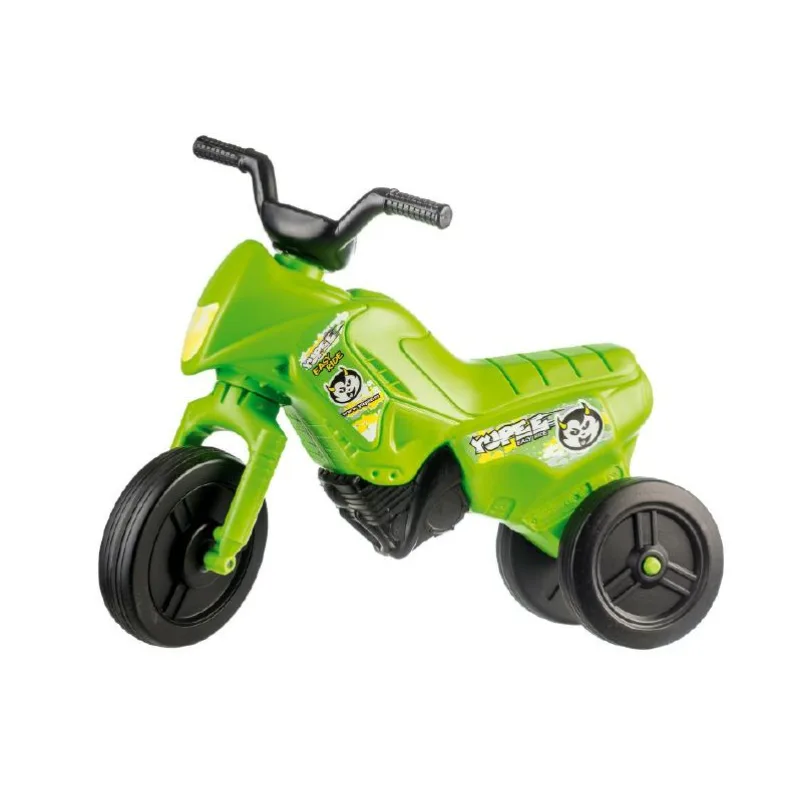Teddies Odrážadlo Enduro Yupee zelené malé plast výška sedadla 26cm nosnosť do 25kg od 12 mesiacov