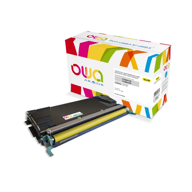 OWA Armor toner kompatibilní s Lexmark C746A1YG, 7000st, žlutá/yellow K15904OW
