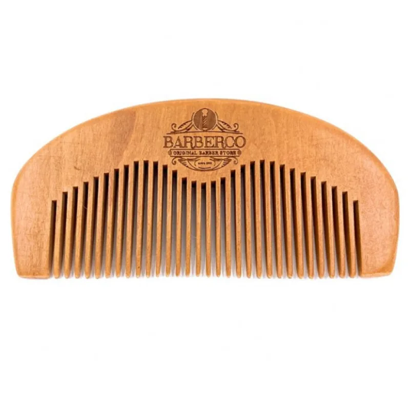 BARBER BARBERCO Drevený hrebeň na úpravu fúzov - 10,8cm