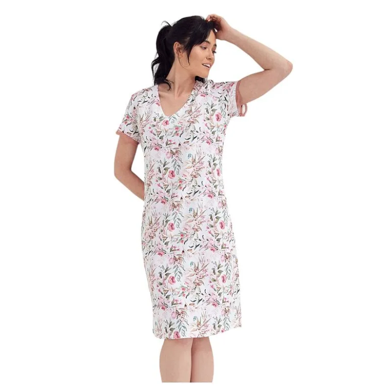 Dámska košieľka Aromatica biela s kvetmi M